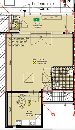 Floorplan - Raadhuisplein 3, 9481 BG Vries